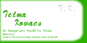 telma kovacs business card